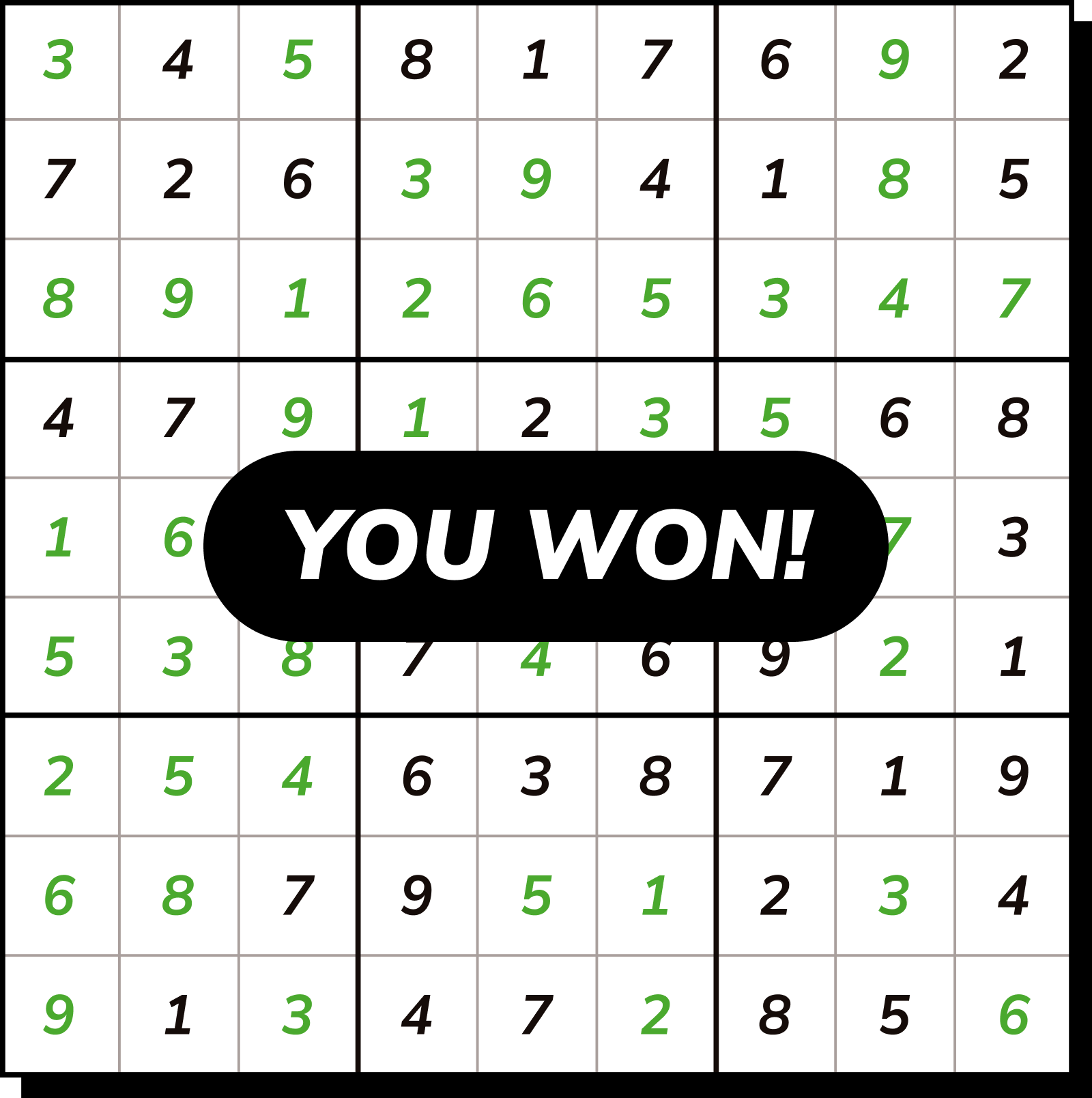 從行、列或子網格開始